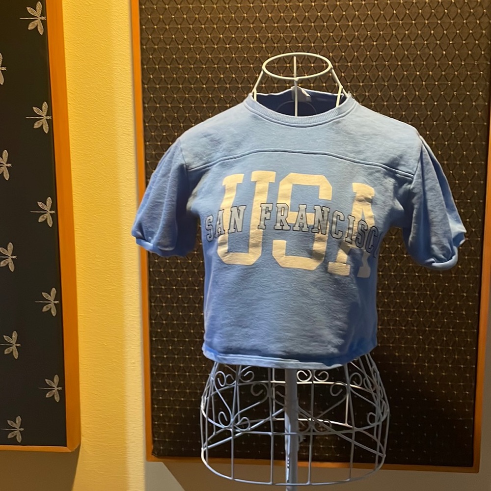 Blue Crop t-shirt